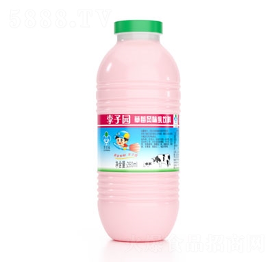 李子園草莓風味甜牛奶乳飲料280ml