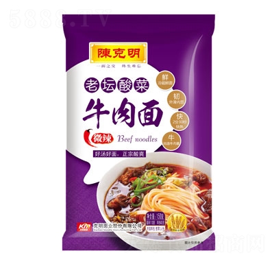 陳克明老壇酸菜牛肉面速食面條