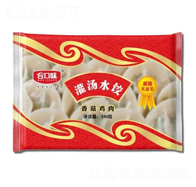 合口味350g香菇雞肉水餃速凍食品速凍水餃