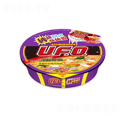 UFO鐵板色拉魷魚風味碗面方便面招商代理夜宵代餐