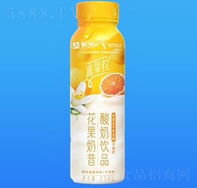 蒙牛真果粒花果奶昔酸奶飲品橙花蜜柚味230g