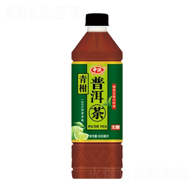 中沃600ml茶飲料青柑普洱茶1×15